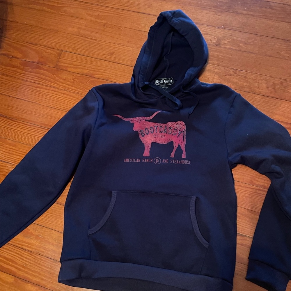 Boot daddy large hoodie navy blue